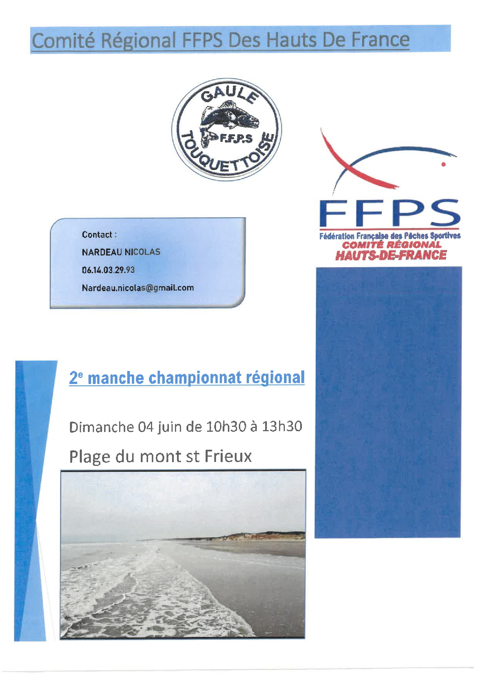 Plaquette 2ème manche régionale de Surfcasting